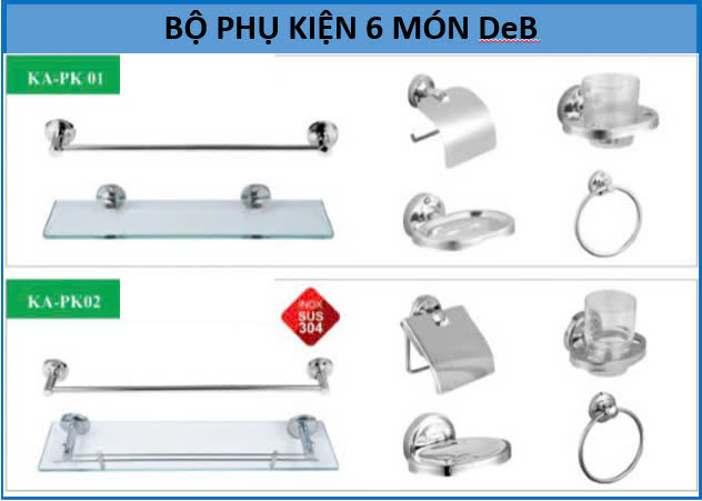 COMBO PHỤ KIỆN NHÀ VỆ SINH - PK01