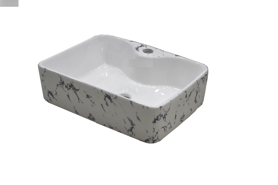 D-LB03 - LAVABO ĐẶT BÀN VUÔNG VÂN ĐÁ