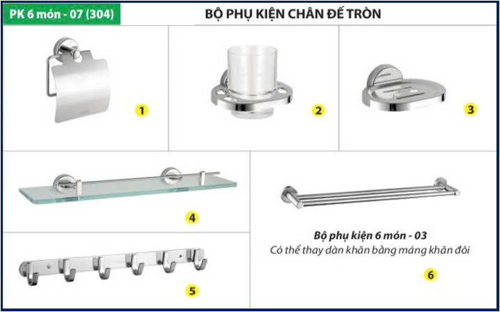 COMBO PHỤ KIỆN TOILET - PK07