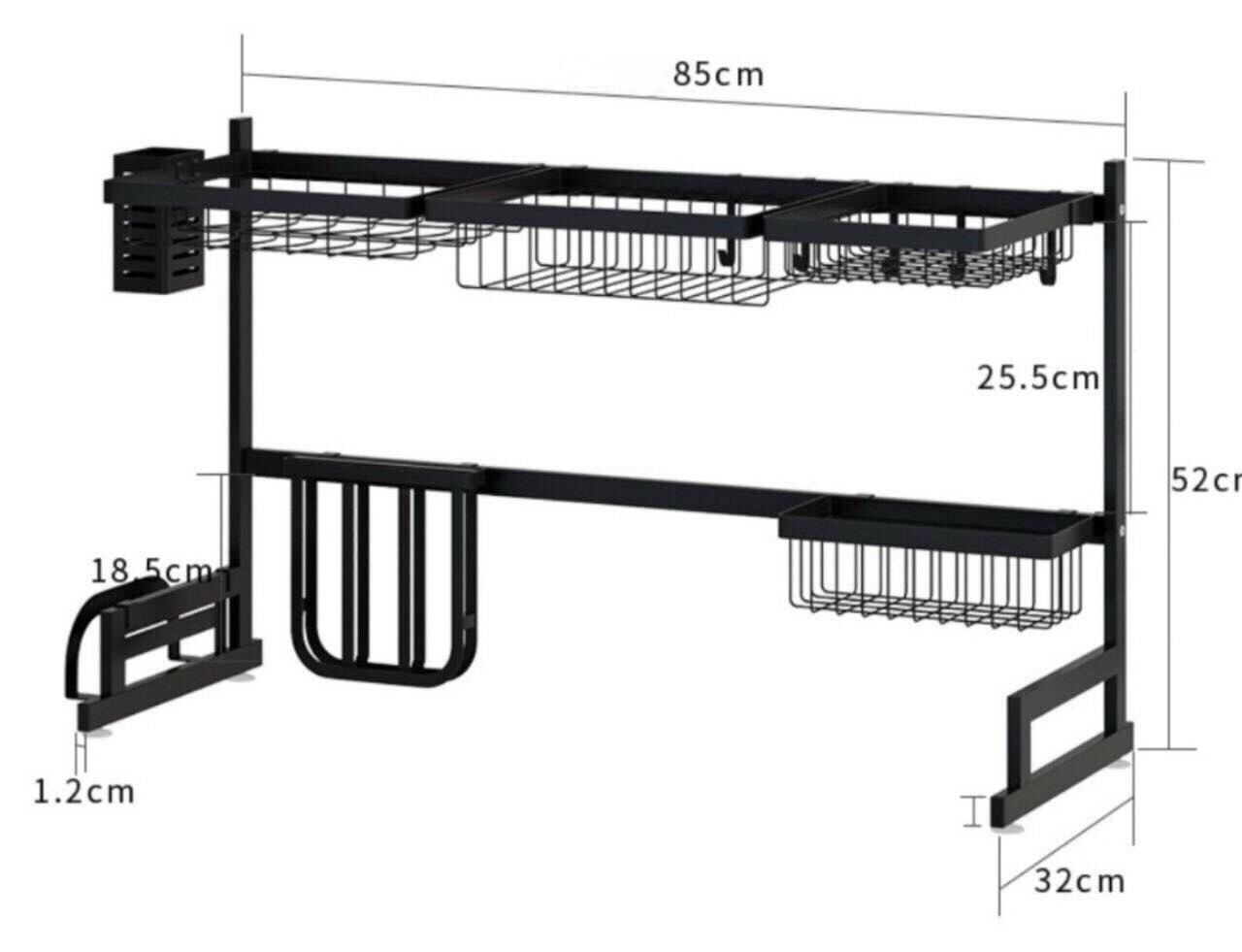 KC001- KỆ CHEN SƠN TĨNH ĐIỆN ĐEN 85CM