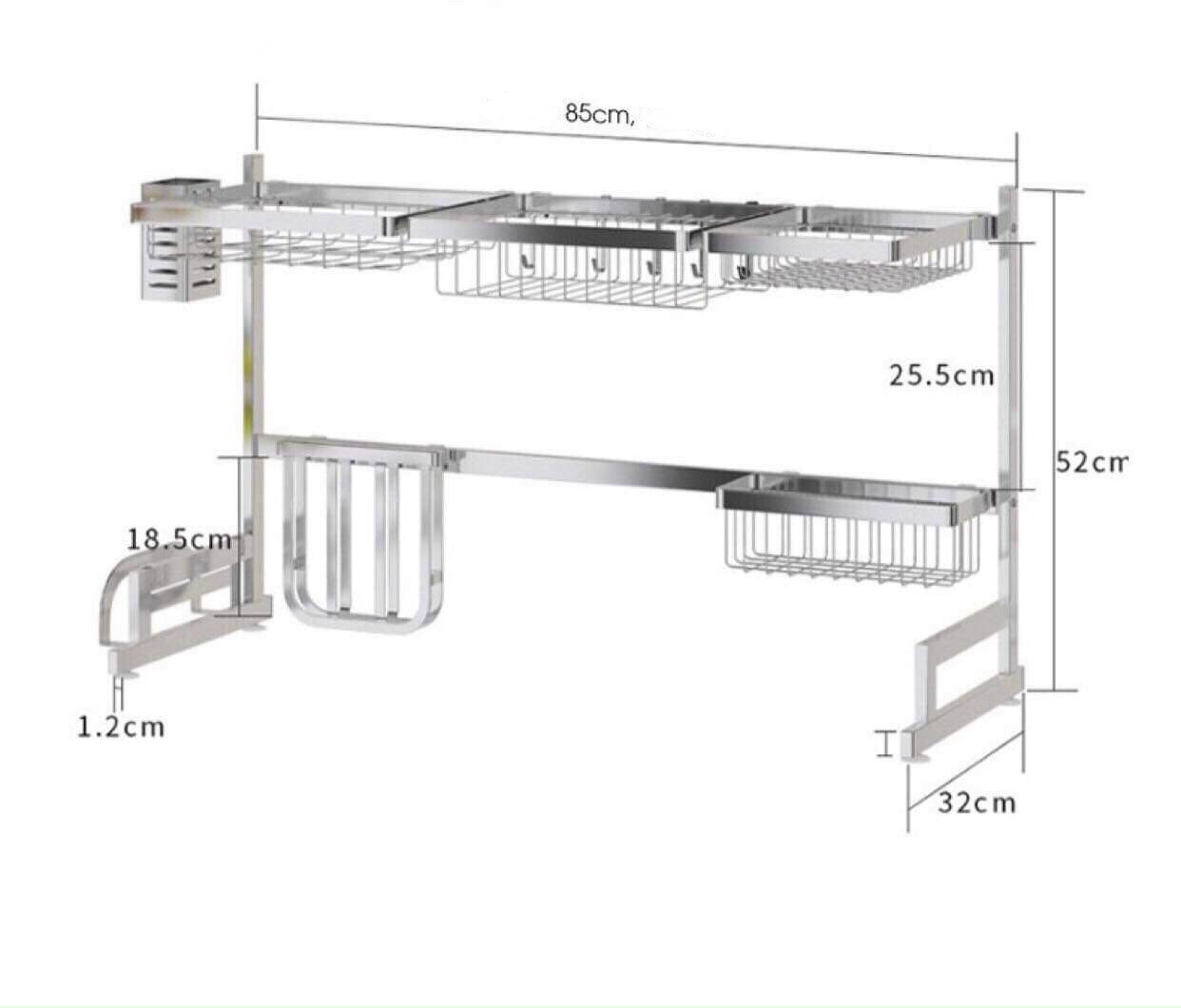 KC002- KỆ CHEN INOX 304 85CM