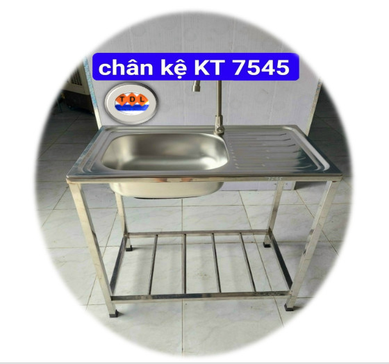 D7545KC- BỘ CHẬU CHÉN 1 HỘC CÓ CÁNH KÈM CHÂN