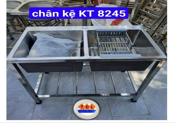 Bồn Rửa Chén Inox Kèm Chân Full Bộ- d8245kc