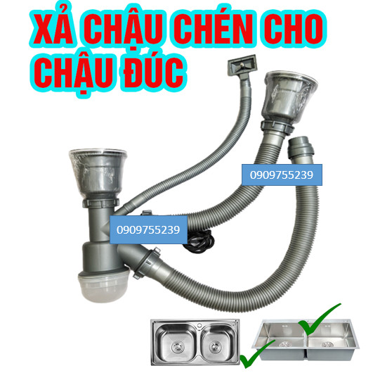 Bộ Xả Chậu Rửa Chén Đôi Đúc Tôt- BX04